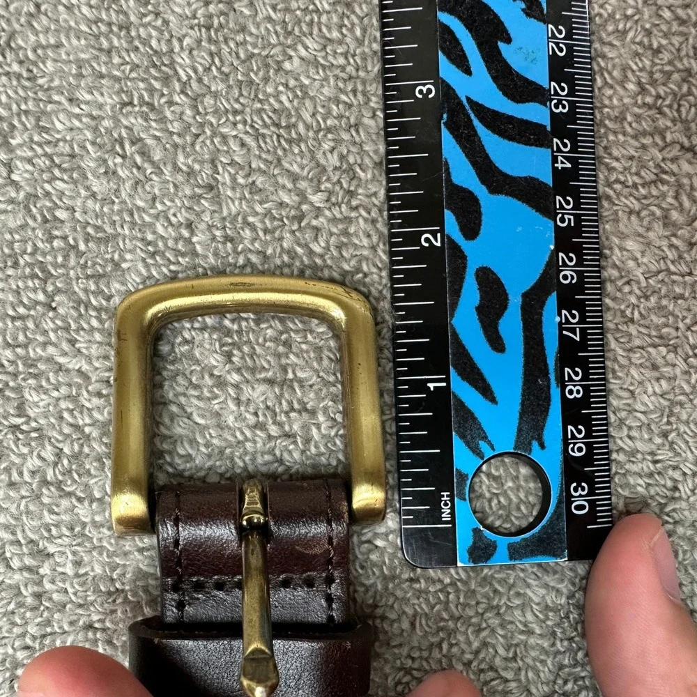 Vineyard Vines Mens 36 Striped Canvas Leather Club Belt Blue VV-1A1016 Brass
